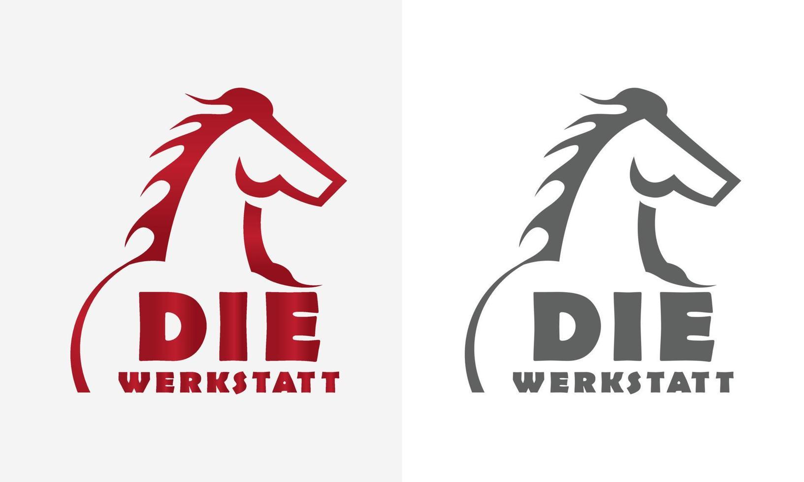 Vorlage für das Design des Pferdelogos. Vektor-Illustration-Tier-Logo-Vorlage vektor