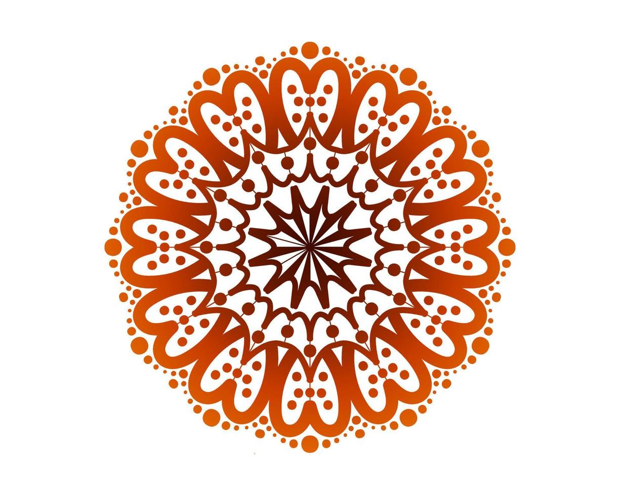 luxuriöses dekoratives Mandala-Design auf weißem Hintergrund vektor