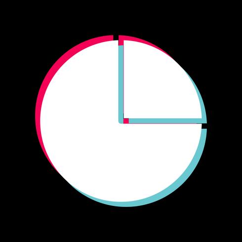 cirkeldiagram ikon design vektor