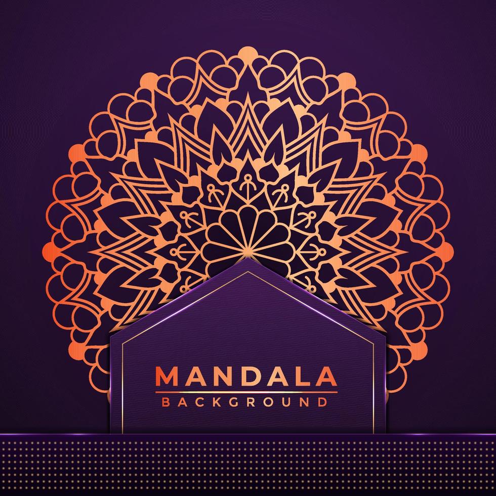 Luxus-Mandala-Hintergrunddesign mit goldener arabischer islamischer Stildekoration vektor