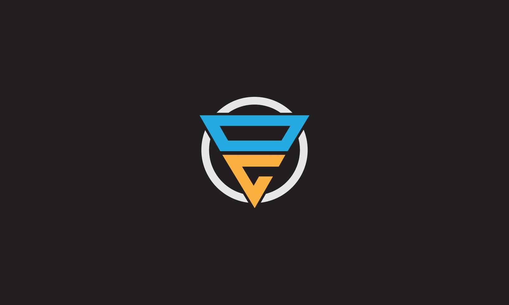 minimalistisk bokstav oc co logotypdesign, redigerbar i vektor