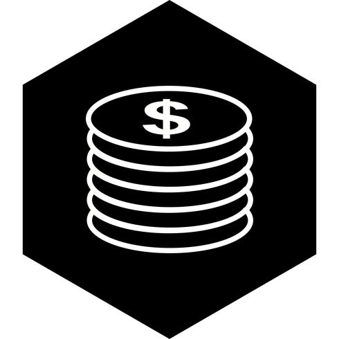 Münzen-Icon-Design vektor