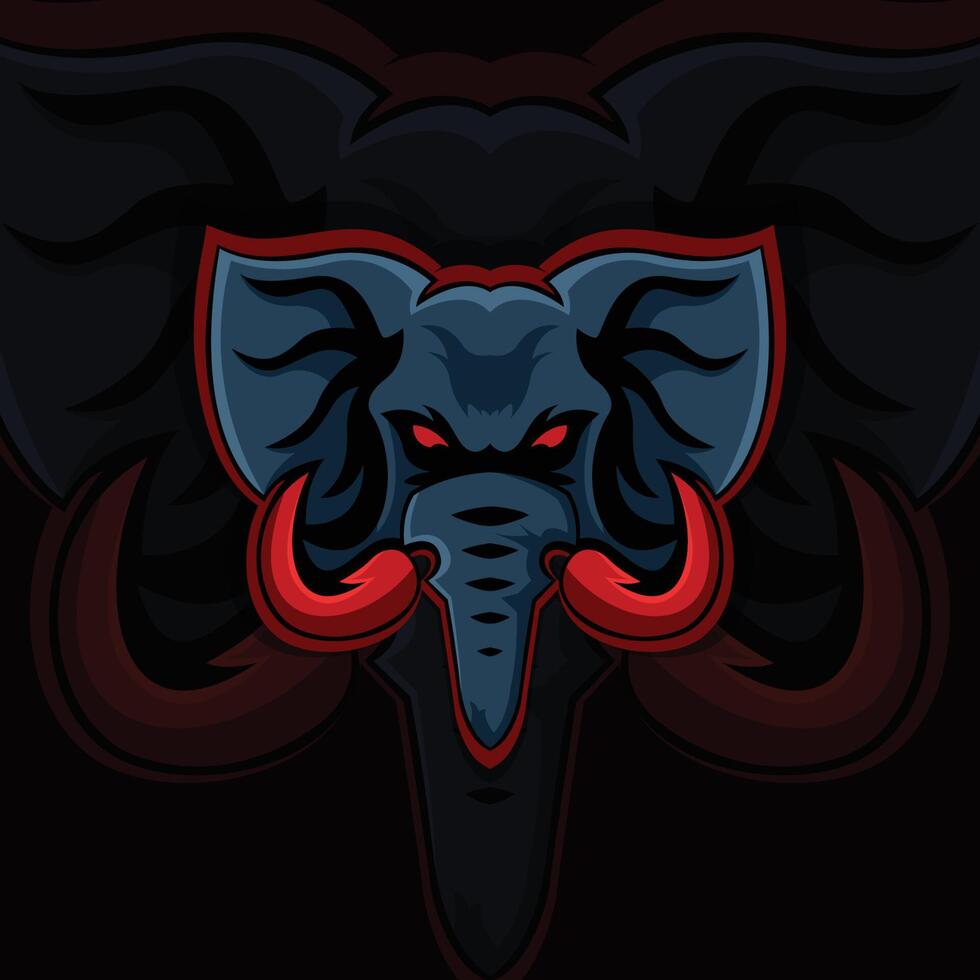 Elefant E-Sport-Logo. Esports Gaming Logo Elefantentiere vektor