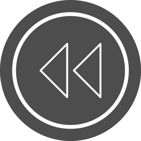 Rückwärts-Pfeil-Icon-Design vektor