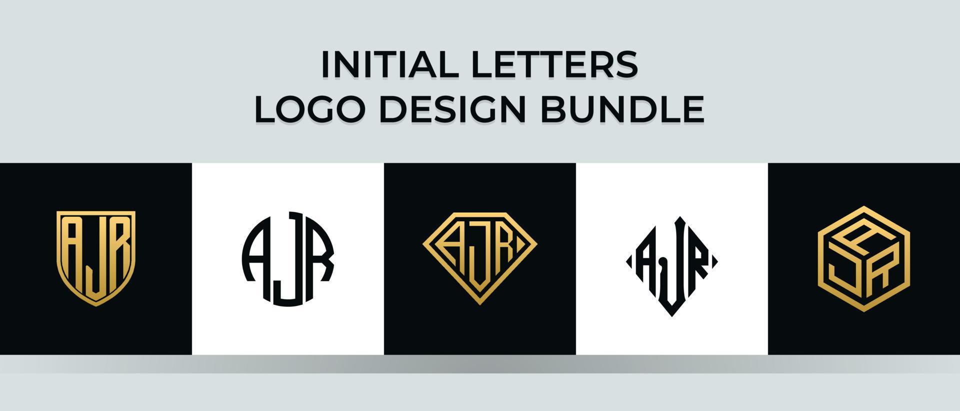 Anfangsbuchstaben ajr Logo Designs Bundle vektor