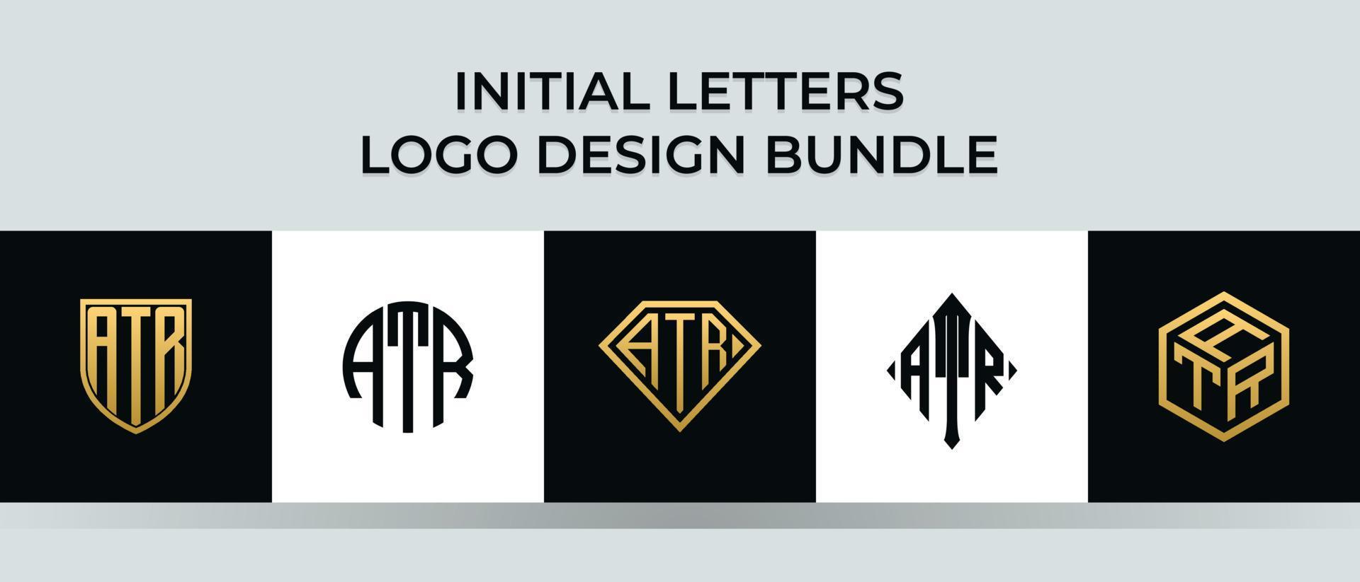 Anfangsbuchstaben atr Logo Designs Bundle vektor