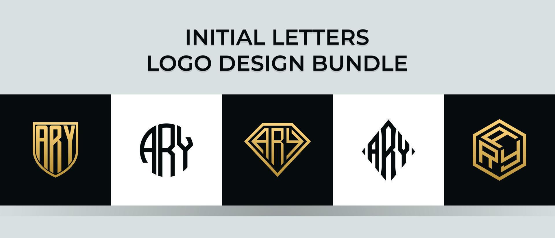 Anfangsbuchstaben Ary Logo Designs Bundle vektor