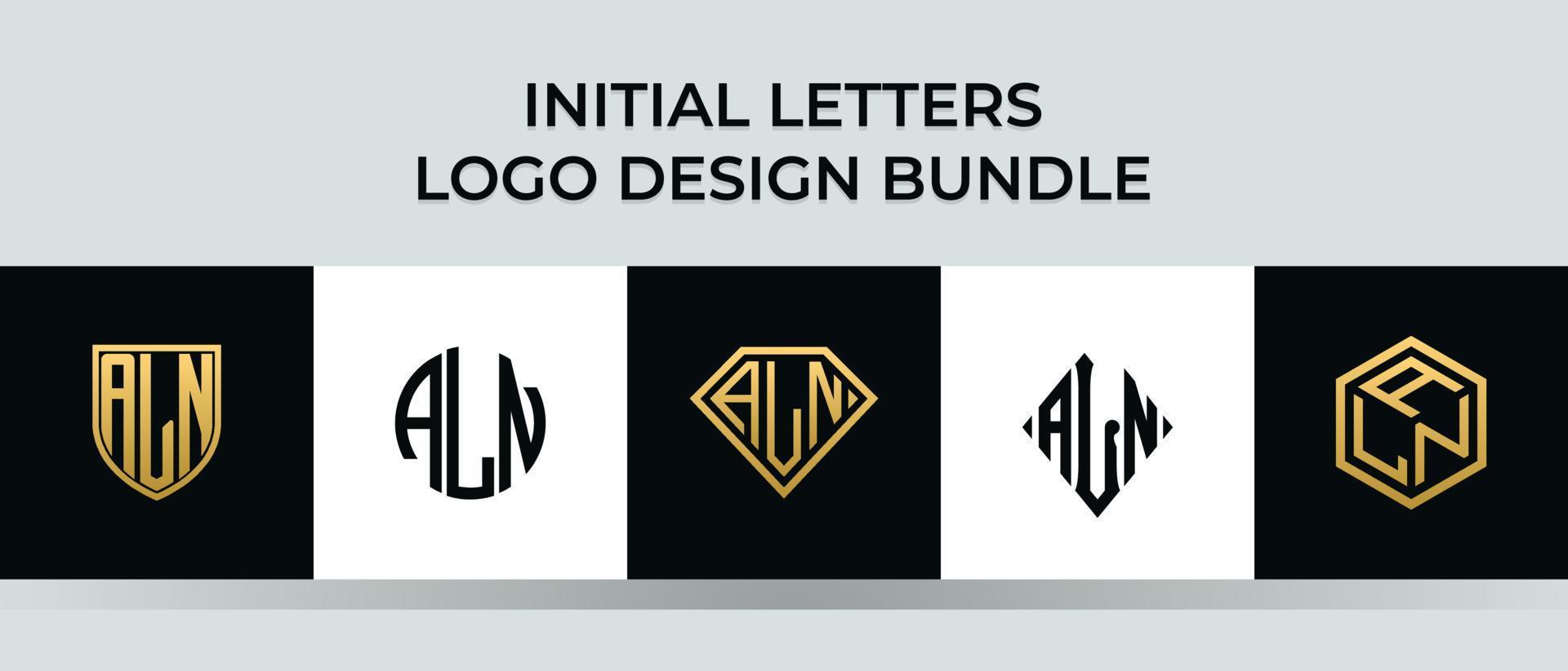 Anfangsbuchstaben Aln Logo Designs Bundle vektor