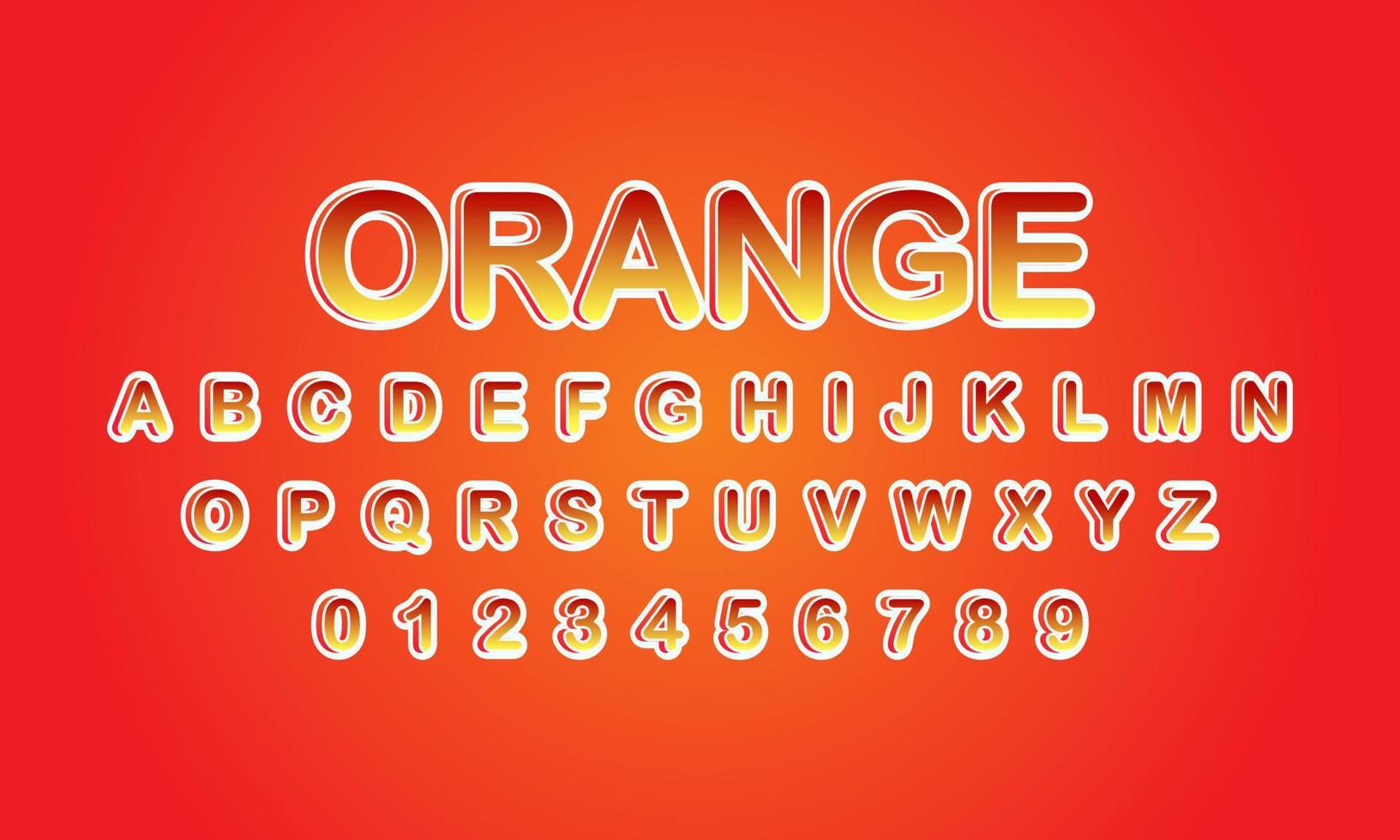 orange stil redigerbar texteffekt vektor