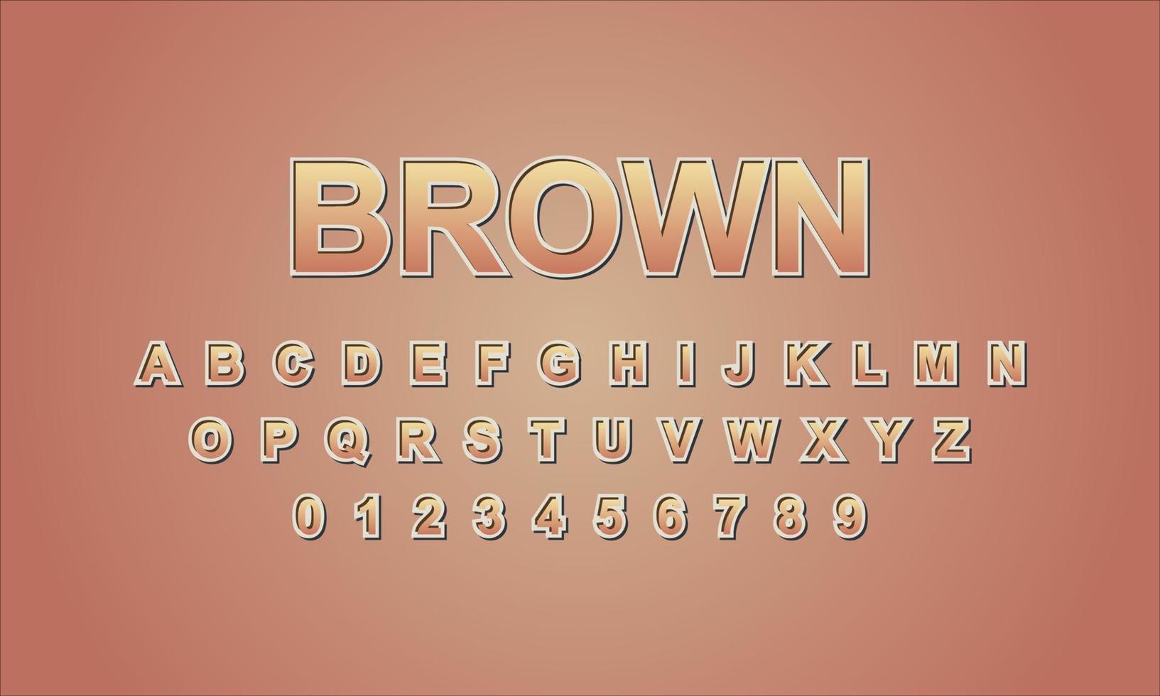 brun stil redigerbar texteffekt vektor