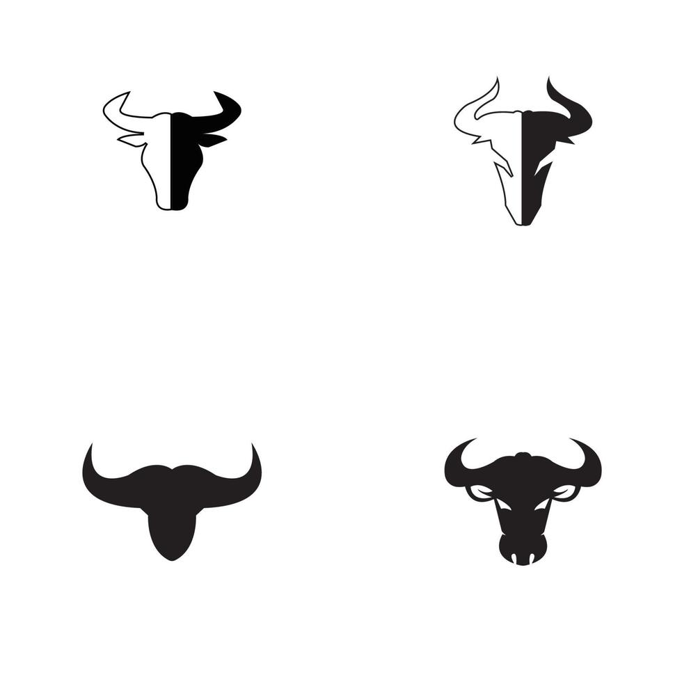 bull horn logotyp och symbol mall ikoner app vektor