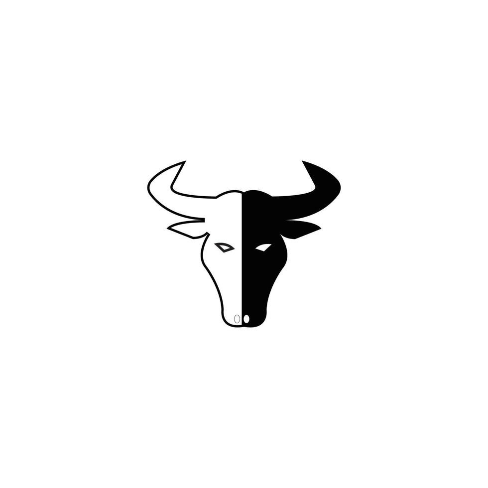 bull horn logotyp och symbol mall ikoner app vektor