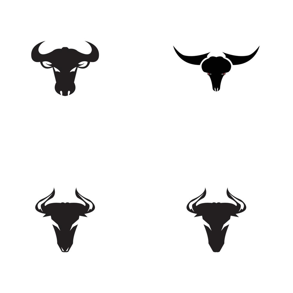 bull horn logotyp och symbol mall ikoner app vektor