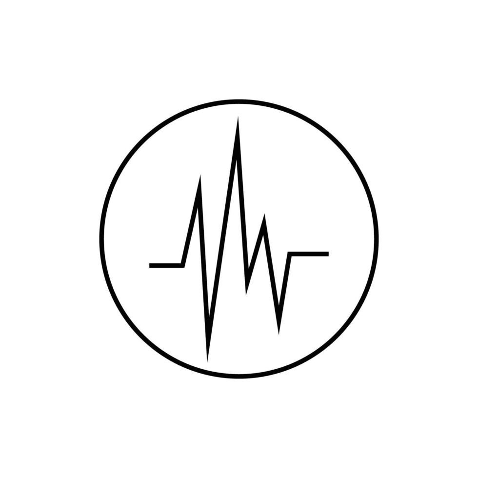 heartbeat puls ikon vektor illustration logotyp mall