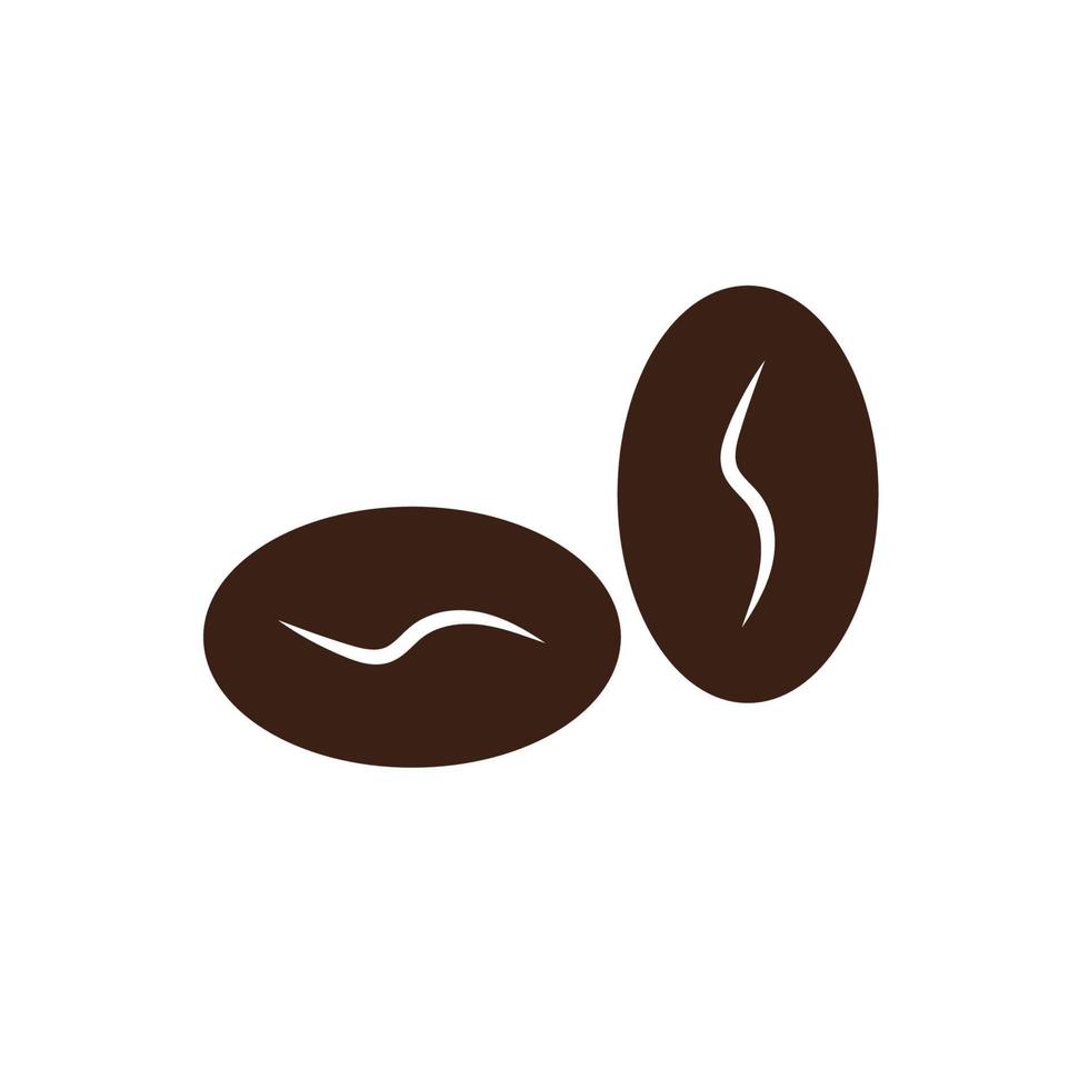 kaffeböna ikon vektor illustration mall