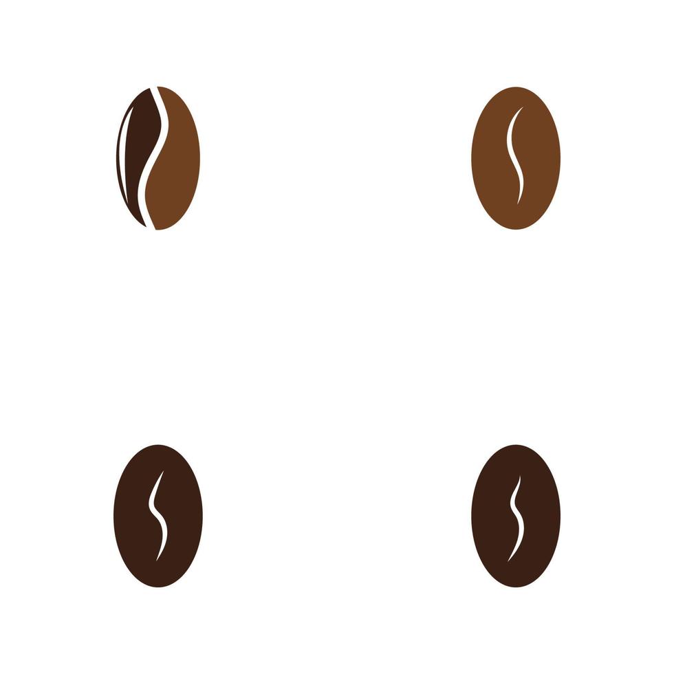 Kaffeebohne Symbol Vektor Illustration Vorlage