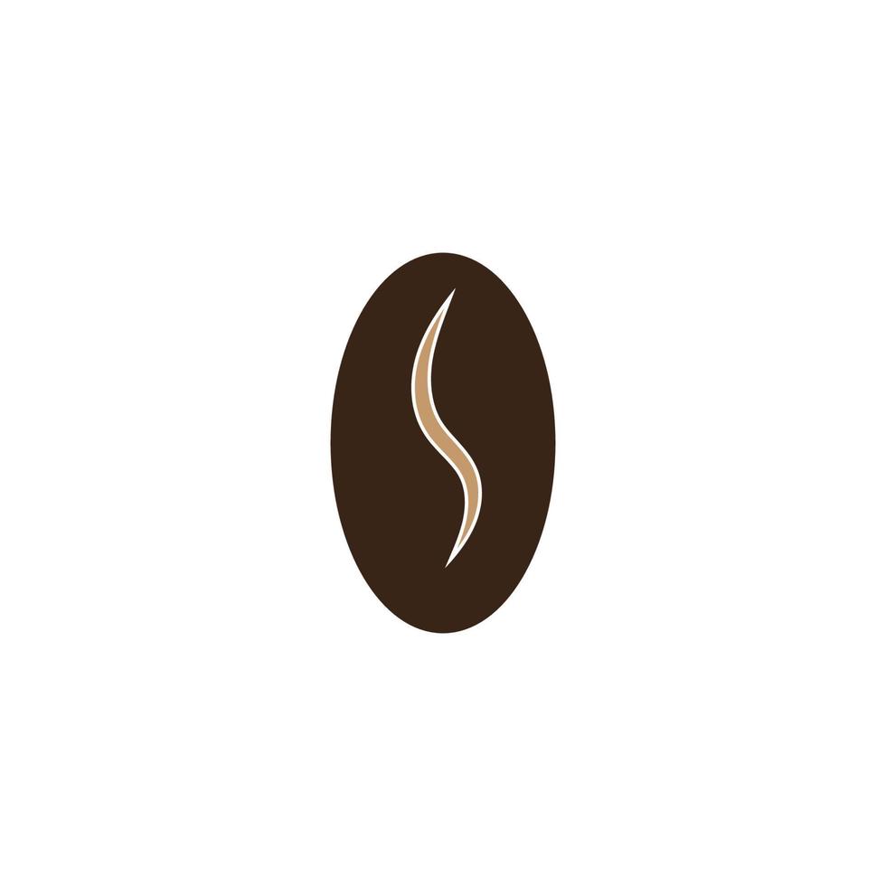 kaffeböna ikon vektor illustration mall