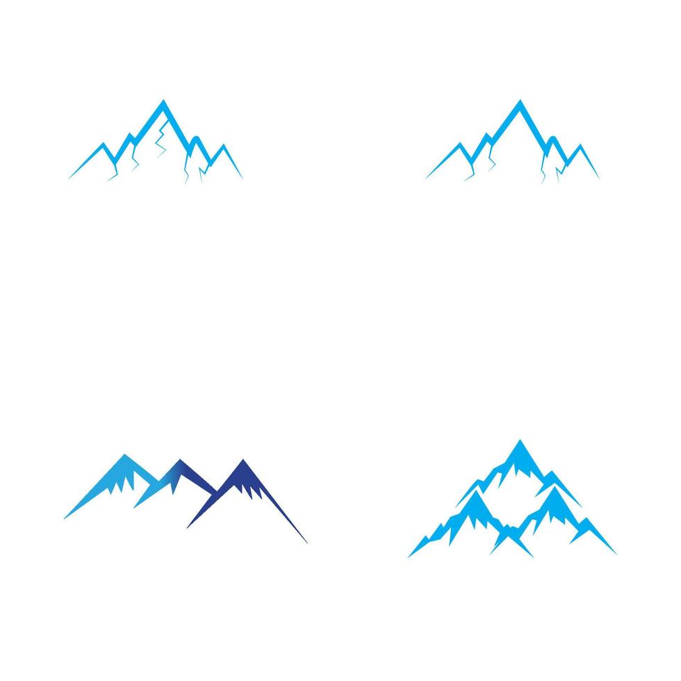 Bergikonenlogoschablonenvektorillustrationsentwurf vektor