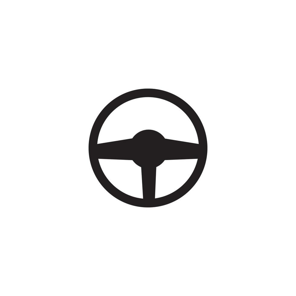 Lenkrad-Logo-Vektor-flaches Design vektor