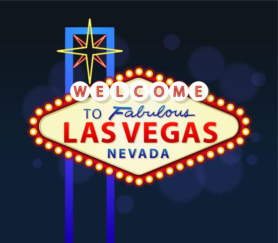 Välkommen till Las Vegas Sign vektor