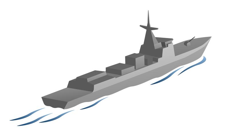 Marine Kriegsschiff Vektorgrafik vektor