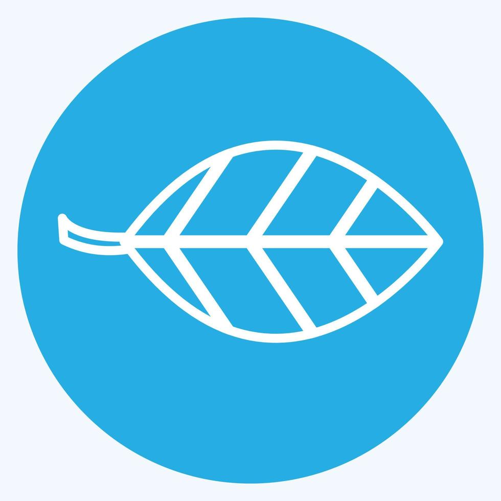 Blatt-I-Symbol im trendigen blauen Augen-Stil isoliert auf weichem blauem Hintergrund vektor