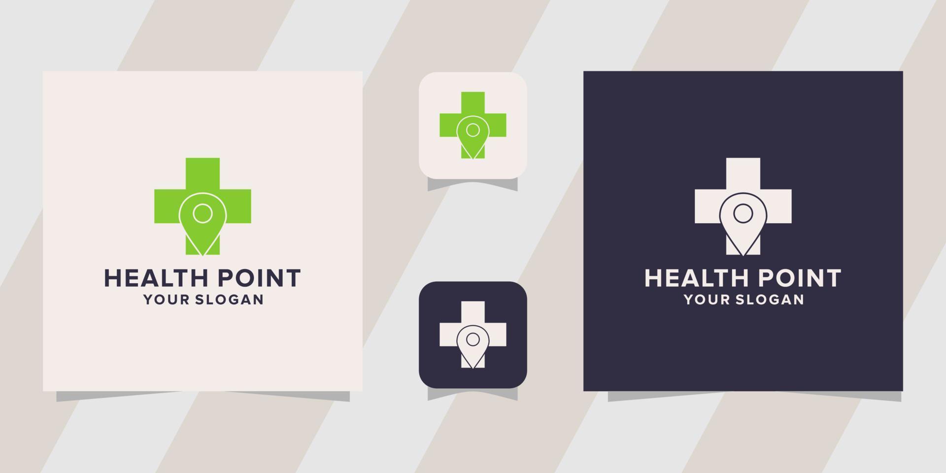 Gesundheitspunkt-Logo-Vorlage vektor