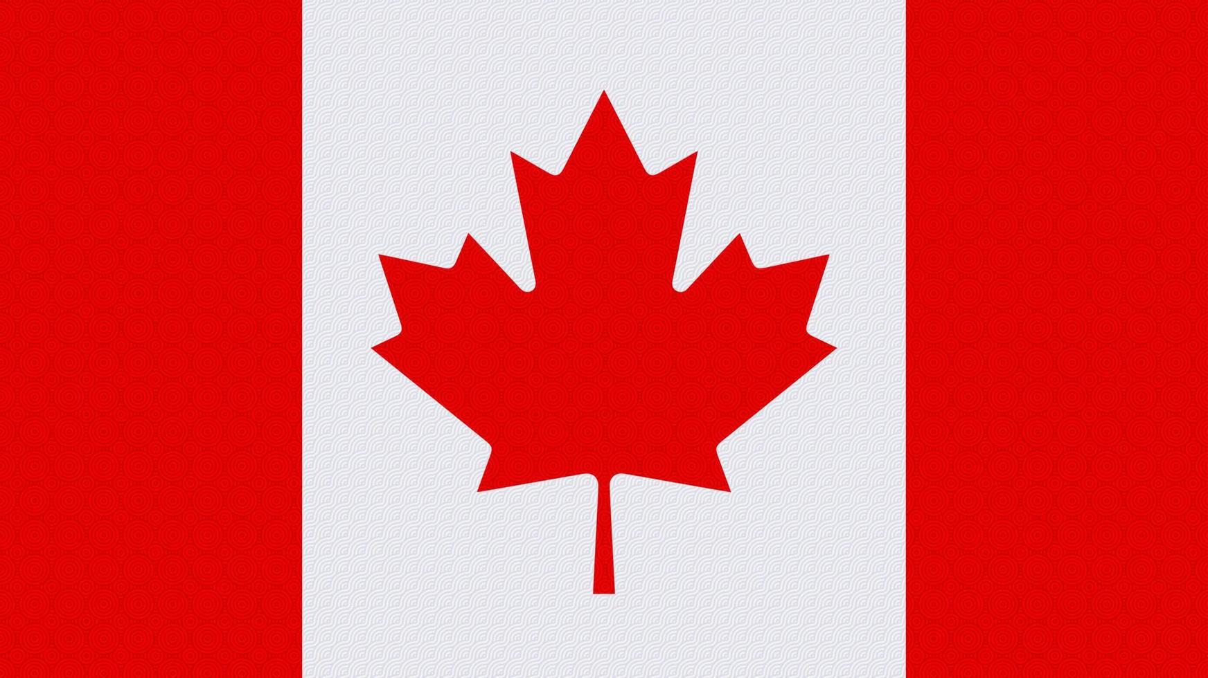 die kanadische Nationalflagge mit Kreiswellenmusterhintergrund. vektor