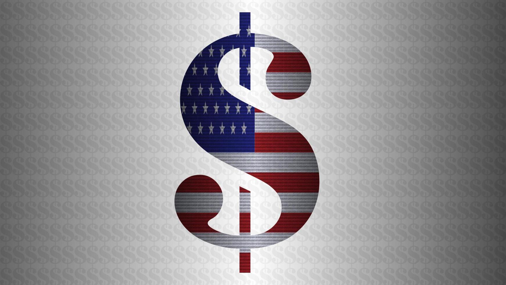 US-Dollar-Währungssymbol. US-Dollar-Tapete. vektor