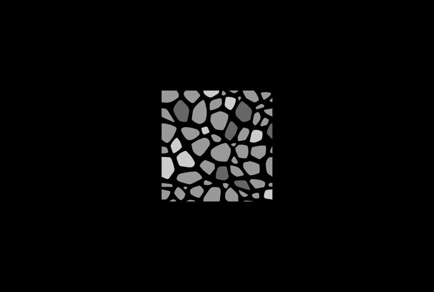 quadratische Steinbodenfliesenmusterwand für Baulogo-Designvektor vektor
