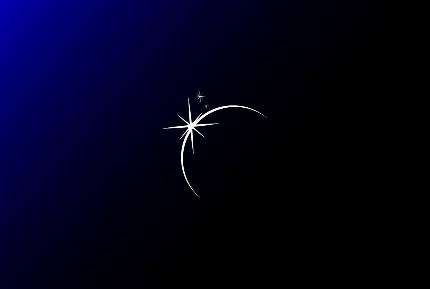 enkel minimalistisk förmörkelse månljus logotyp design vektor