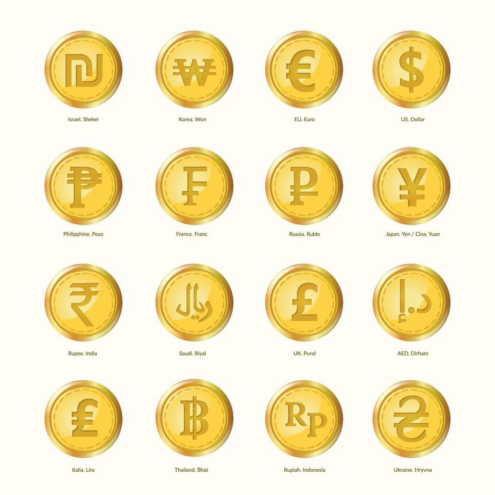 Weltwährungssymbole vektor