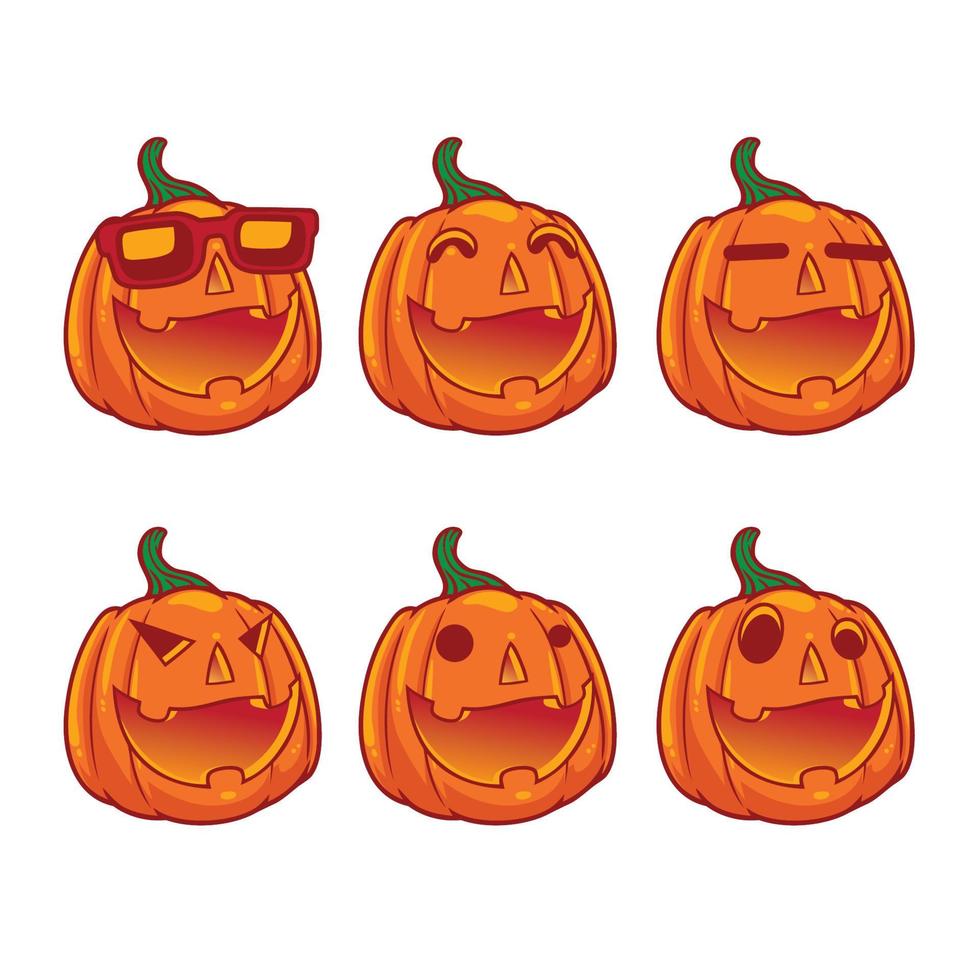 halloween pumpa emoji vektor