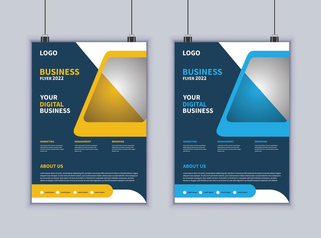 kreatives Business-Flyer-Design. modernes Layout-Design. Vektor-Design-Vorlage. 2-seitiges Flyerdesign vektor