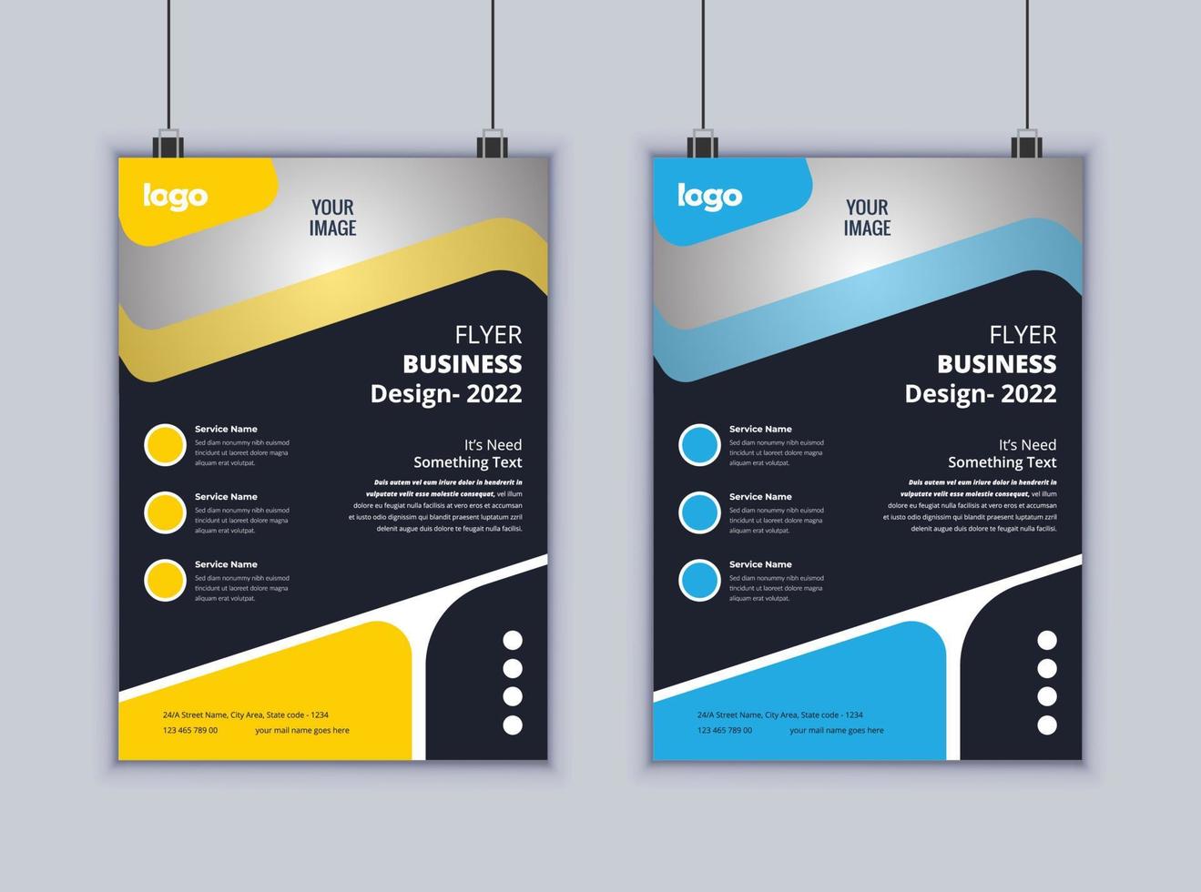 kreativa företag flygblad design. modern layoutdesign. vektor formgivningsmall. 2-sidig flyer design