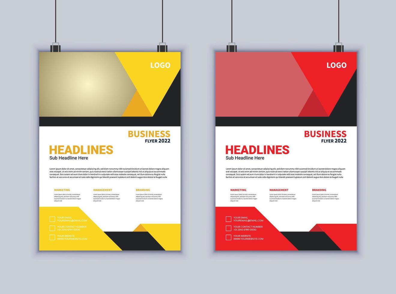 kreatives Business-Flyer-Design. modernes Layout-Design. Vektor-Design-Vorlage. 2-seitiges Flyerdesign vektor