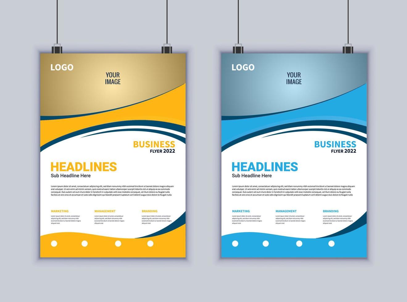 kreatives Business-Flyer-Design. modernes Layout-Design. Vektor-Design-Vorlage. 2-seitiges Flyerdesign vektor