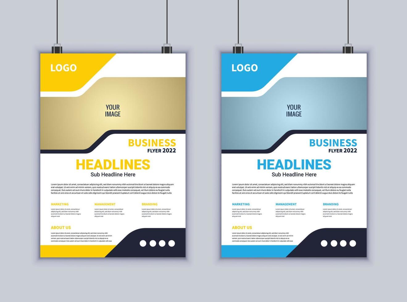 kreatives Business-Flyer-Design. modernes Layout-Design. Vektor-Design-Vorlage. 2-seitiges Flyerdesign vektor