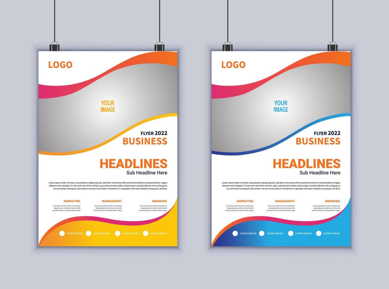 kreatives Business-Flyer-Design. modernes Layout-Design. Vektor-Design-Vorlage. 2-seitiges Flyerdesign vektor