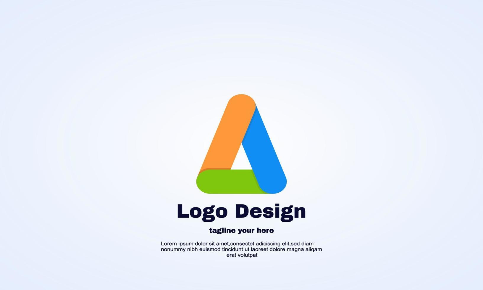 vektor färgglada looping triangel logotyp tecken symbol