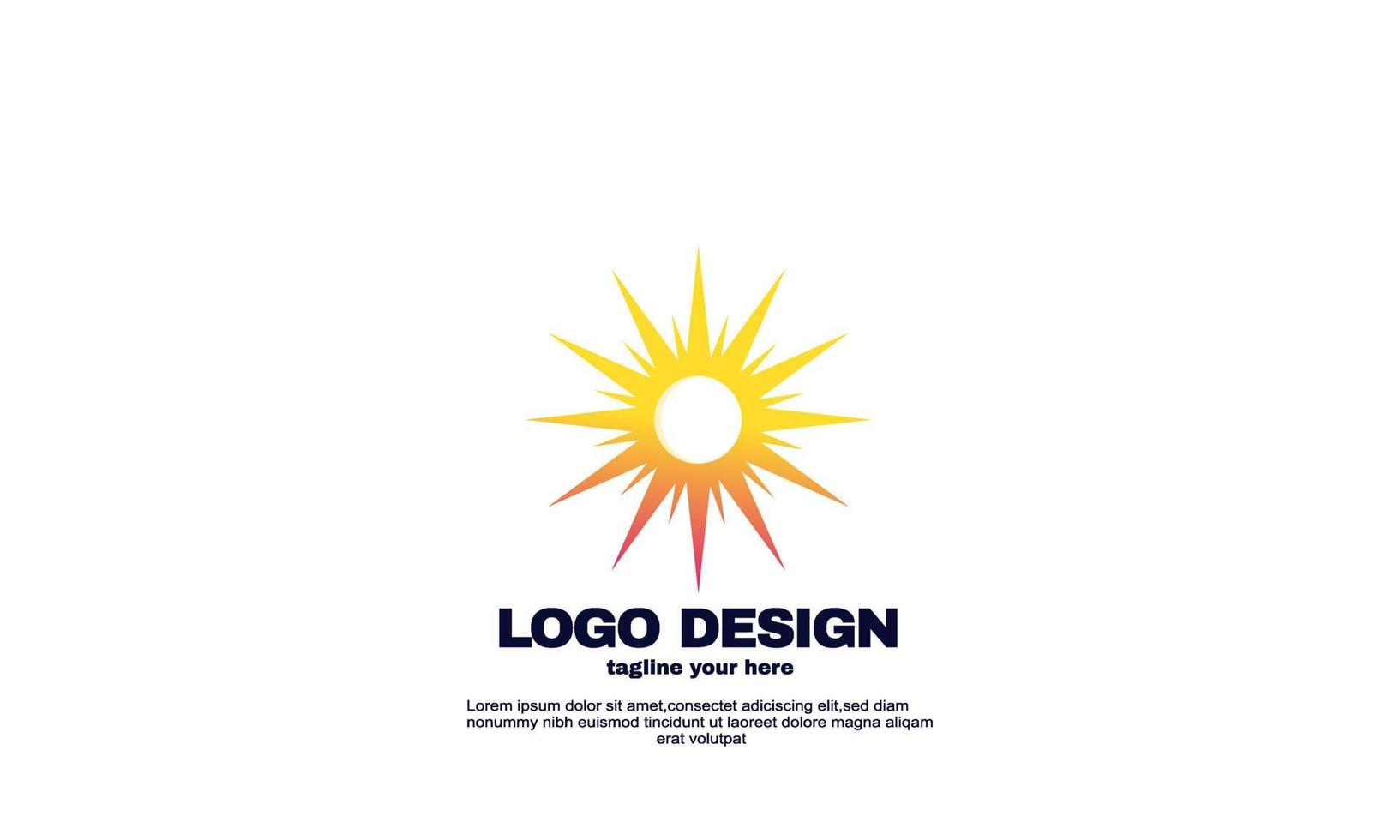 Vektor kreative Sonne Konzept Logo Design-Vorlage