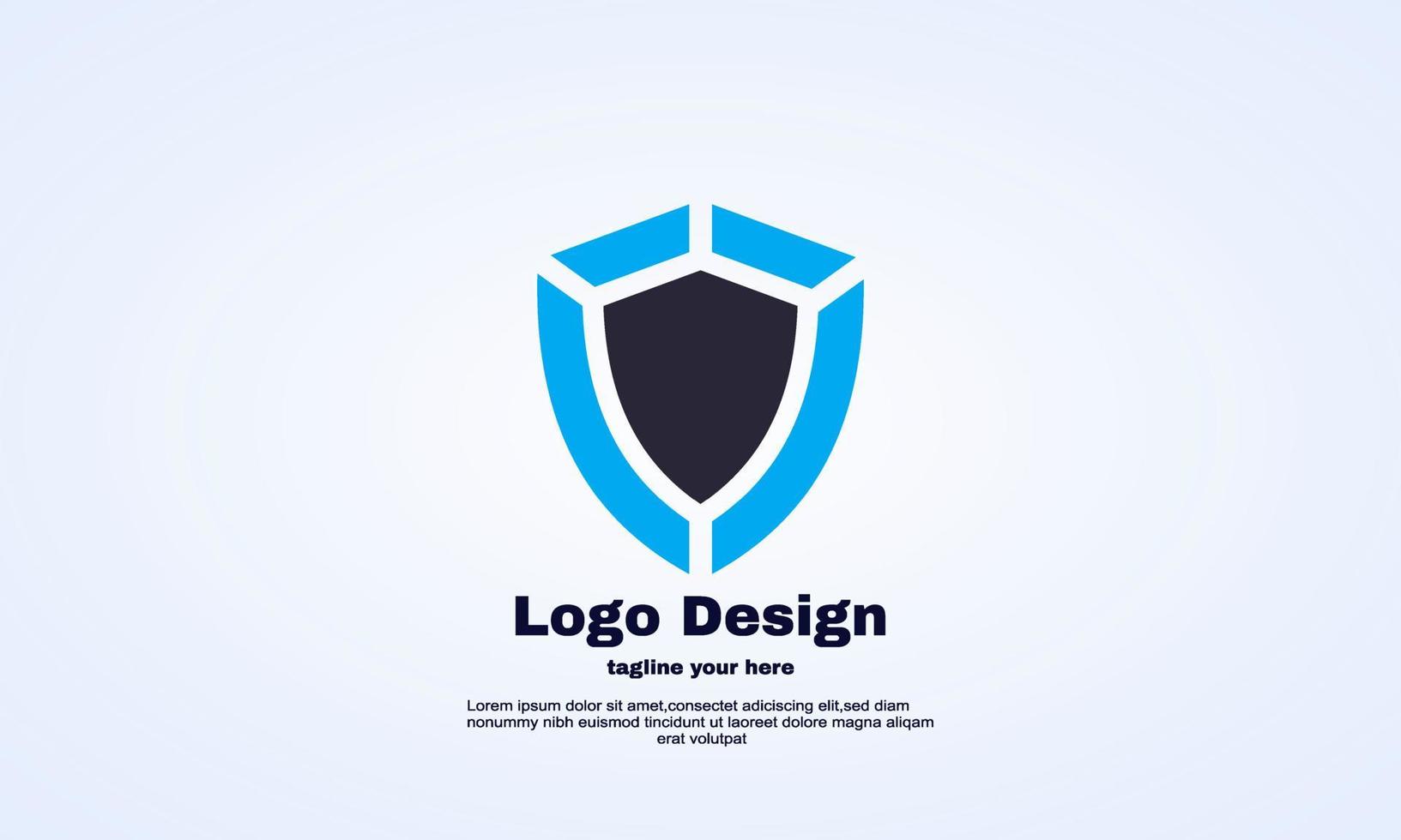 abstrakter Schild schützen Logo-Design-Inspiration Illustrator vektor