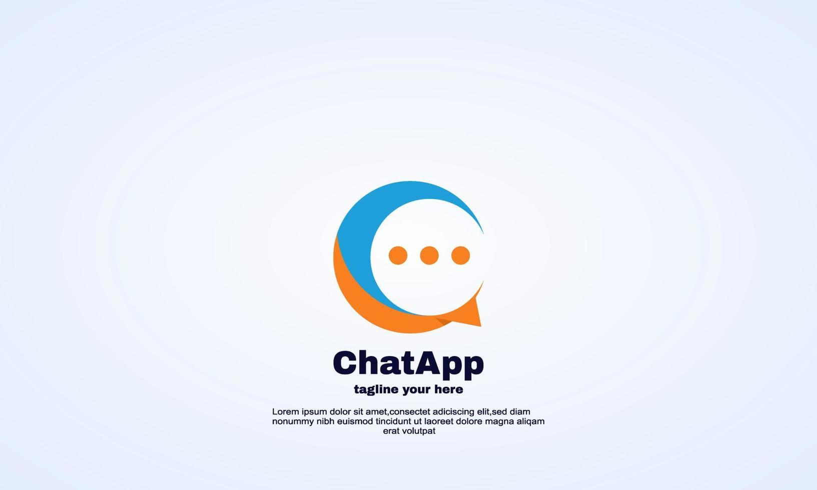 abstrakter Chat-Kommunikationslogo-Vektor-Illustrator vektor