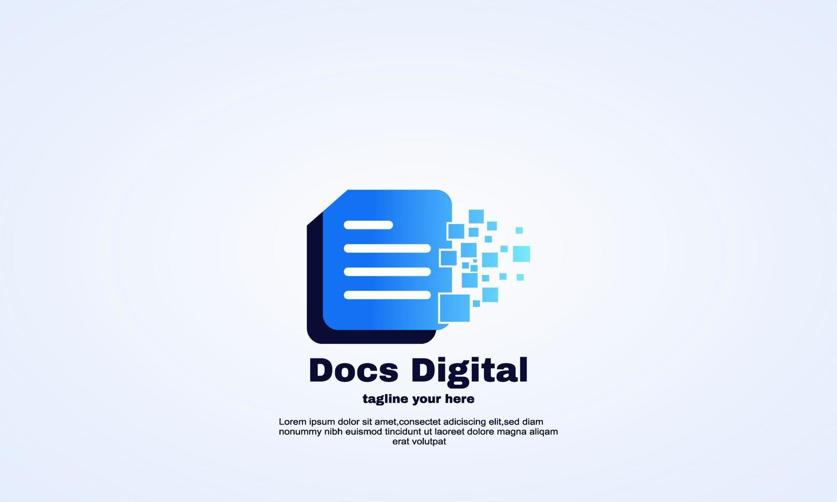 lager vektor docs digital pixel papper ikon logotyp