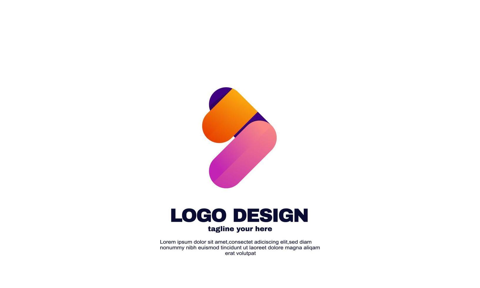 lager vektor pil logotyp designmall spela knappen
