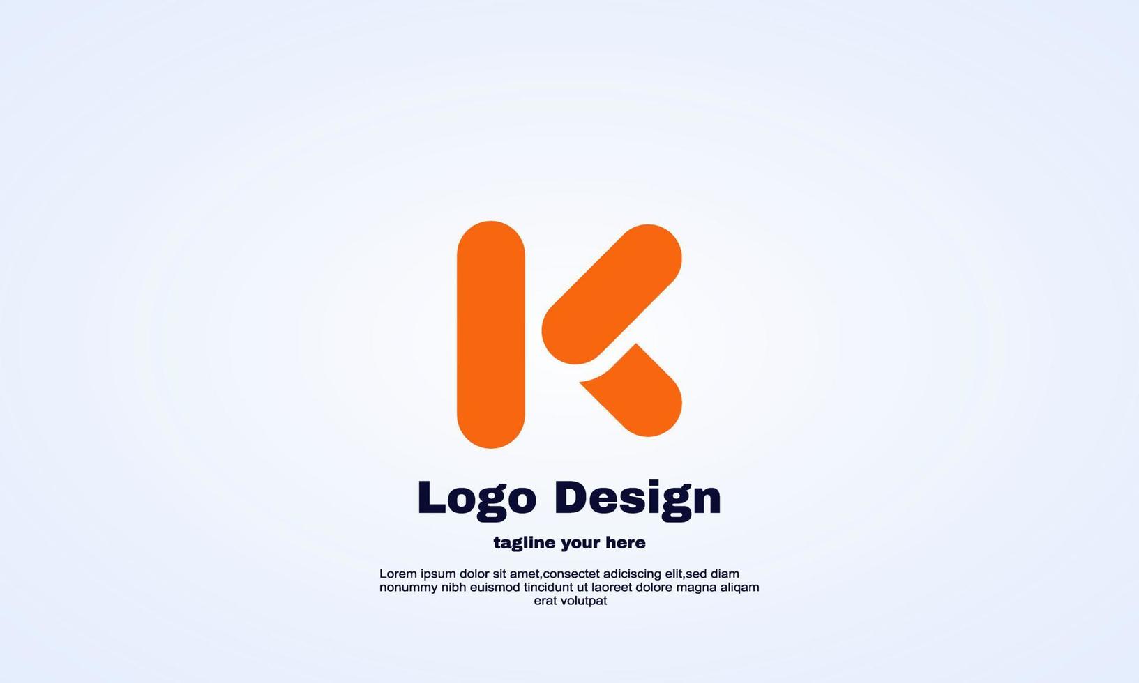 kreativ idé bokstaven k varumärke företagets logotyp vektor