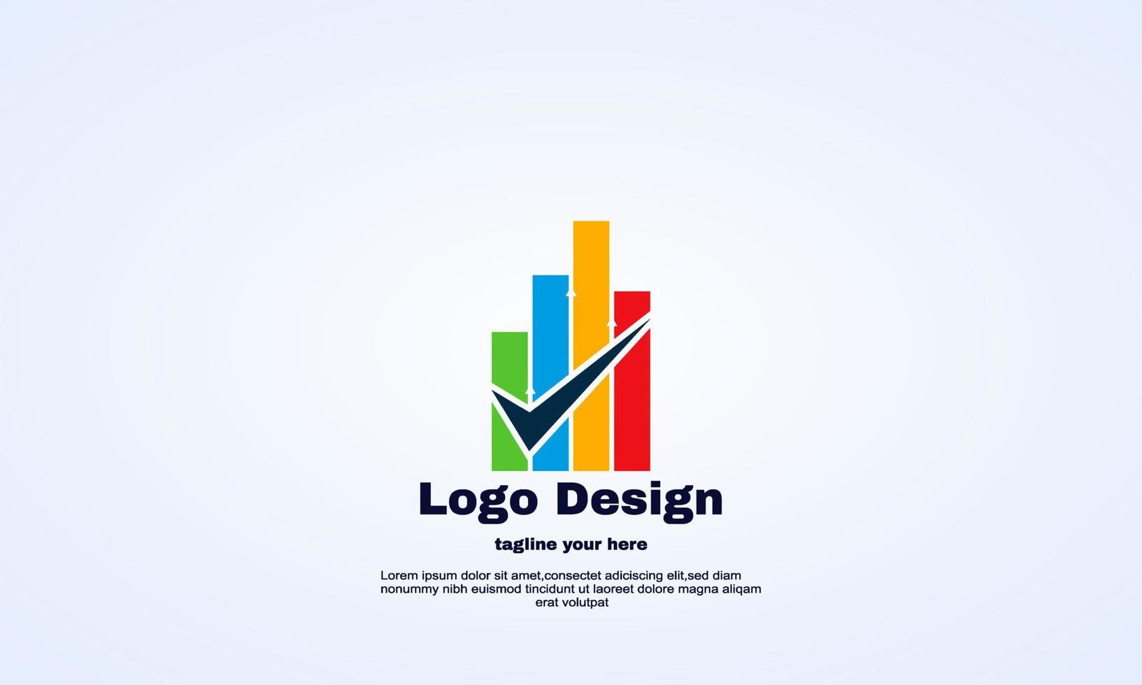 Vektor-Business-Check-Statistik-Logo-Design-Vorlage vektor