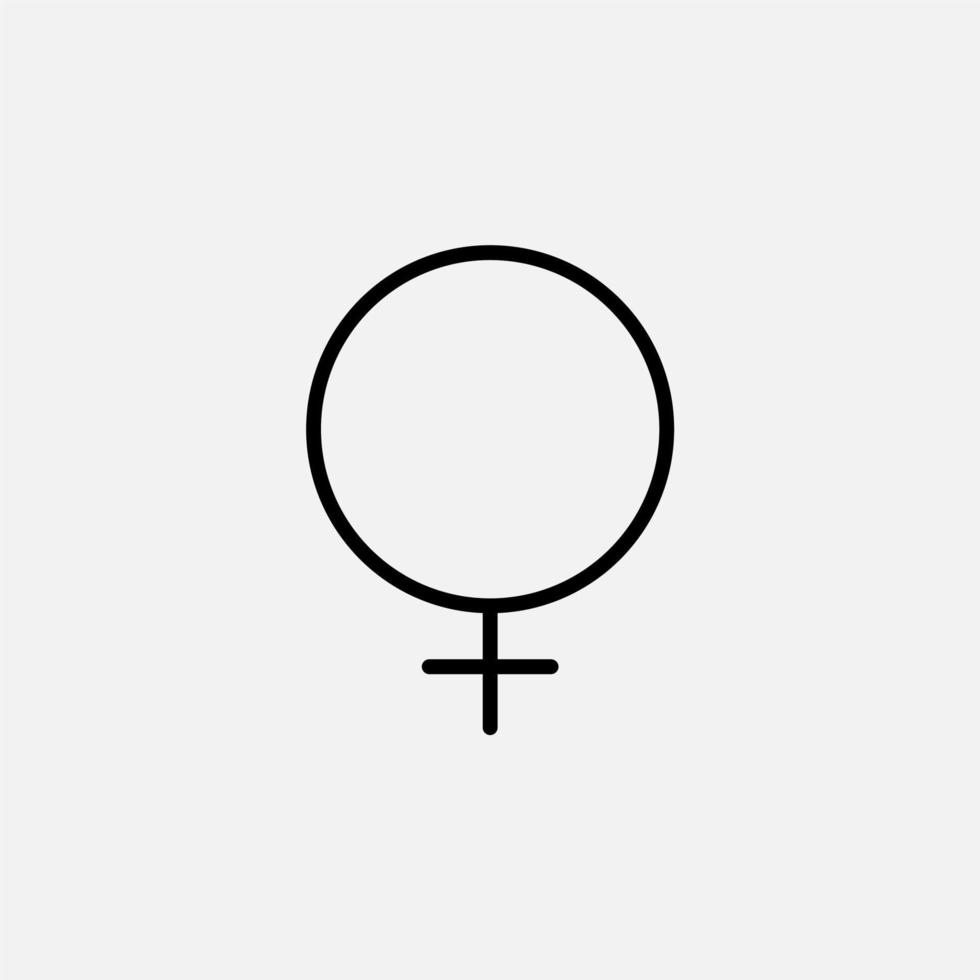 weiblich, geschlecht, frau, mädchensymbol, vektor, illustration, logovorlage. für viele Zwecke geeignet. vektor