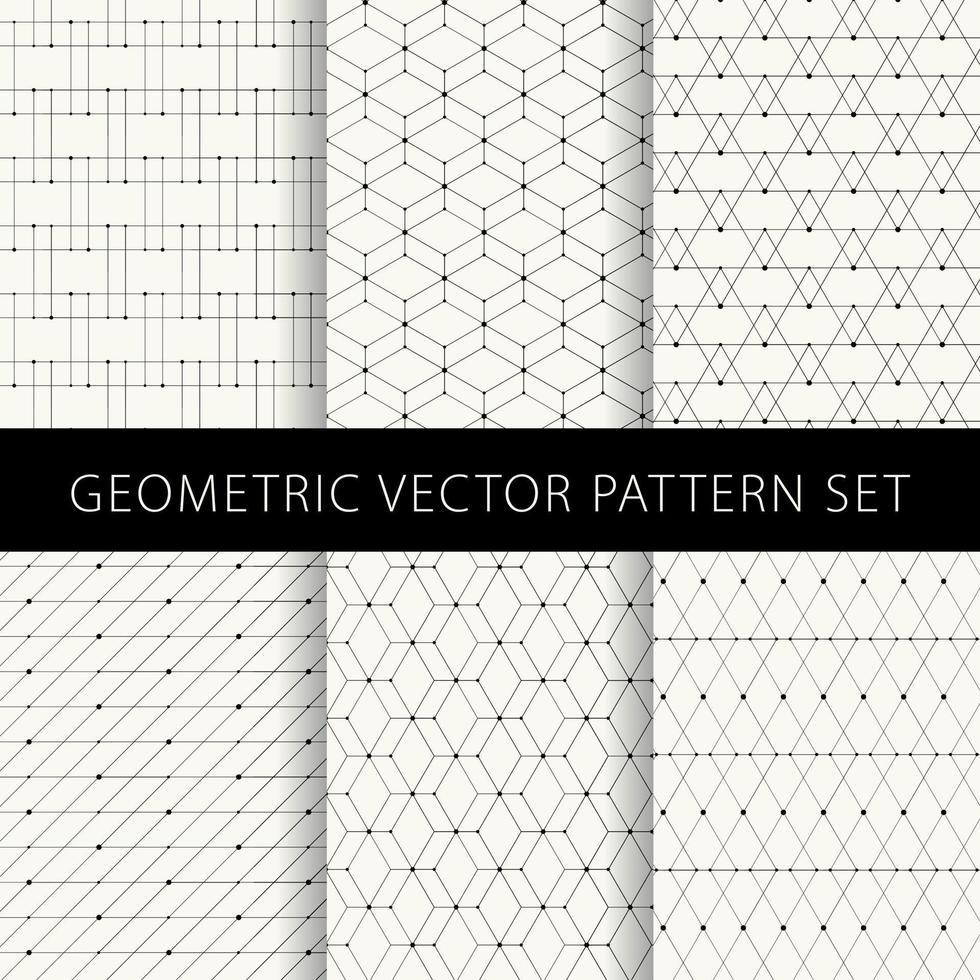 geometriska vektor mönster set