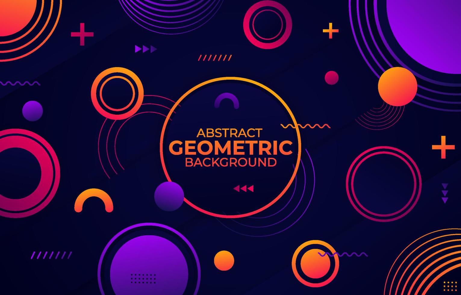 bakgrund av abstrakt platt geometrisk rund lutning vektor